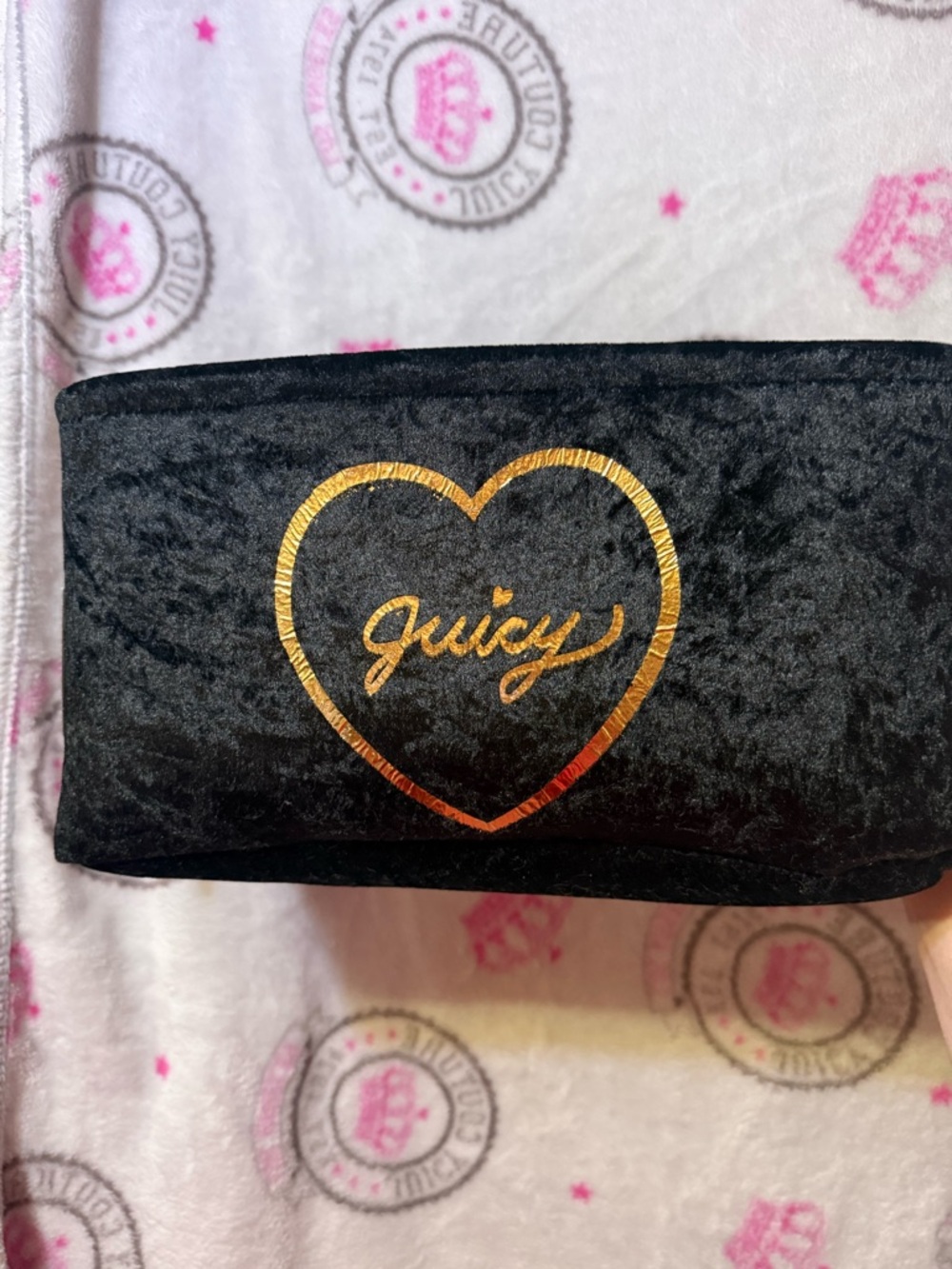 Juicy Couture Black Velvet Storage Bin